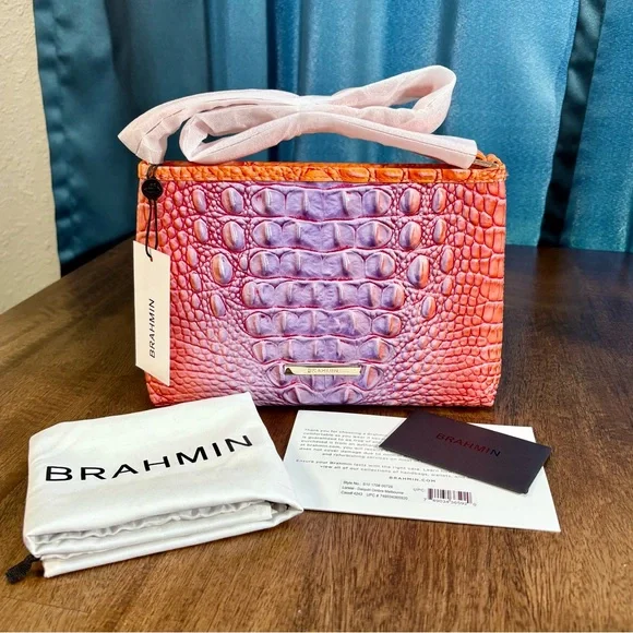 Brahmin NWT Lorelei - Daiquiri Ombre - Purple/Orange - VERY RARE - HTF - Picture 2 of 10